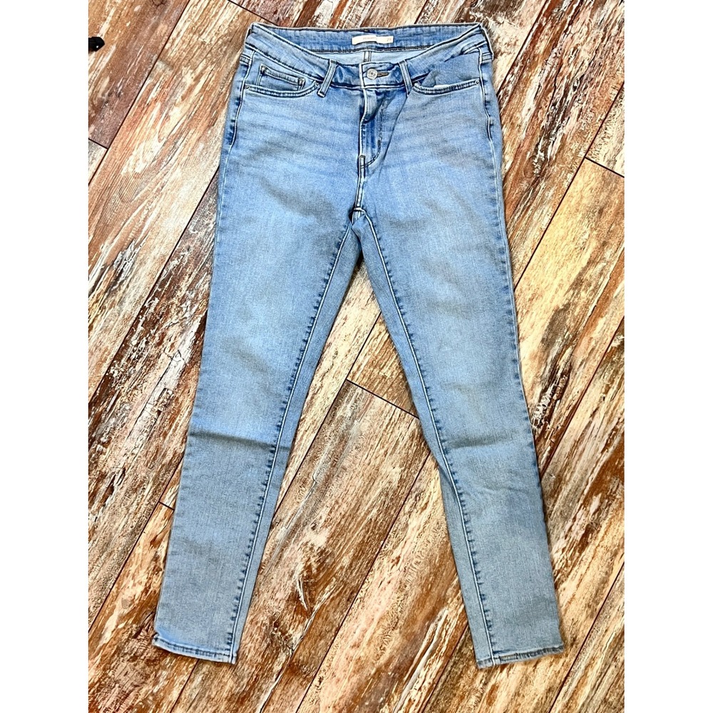 Levi's 711 Skinny Jeans Womens 29x30 Light Wash Mid Rise Stretch Denim